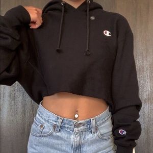 Champion reverse weave cropped hoodie size XS LIKE NEW